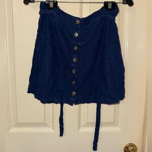 Blue mini skirt